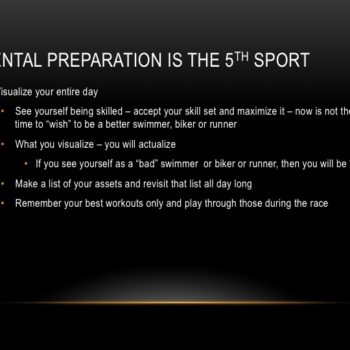 Presentation slide on mental preparation as the 5th sport in tennis.